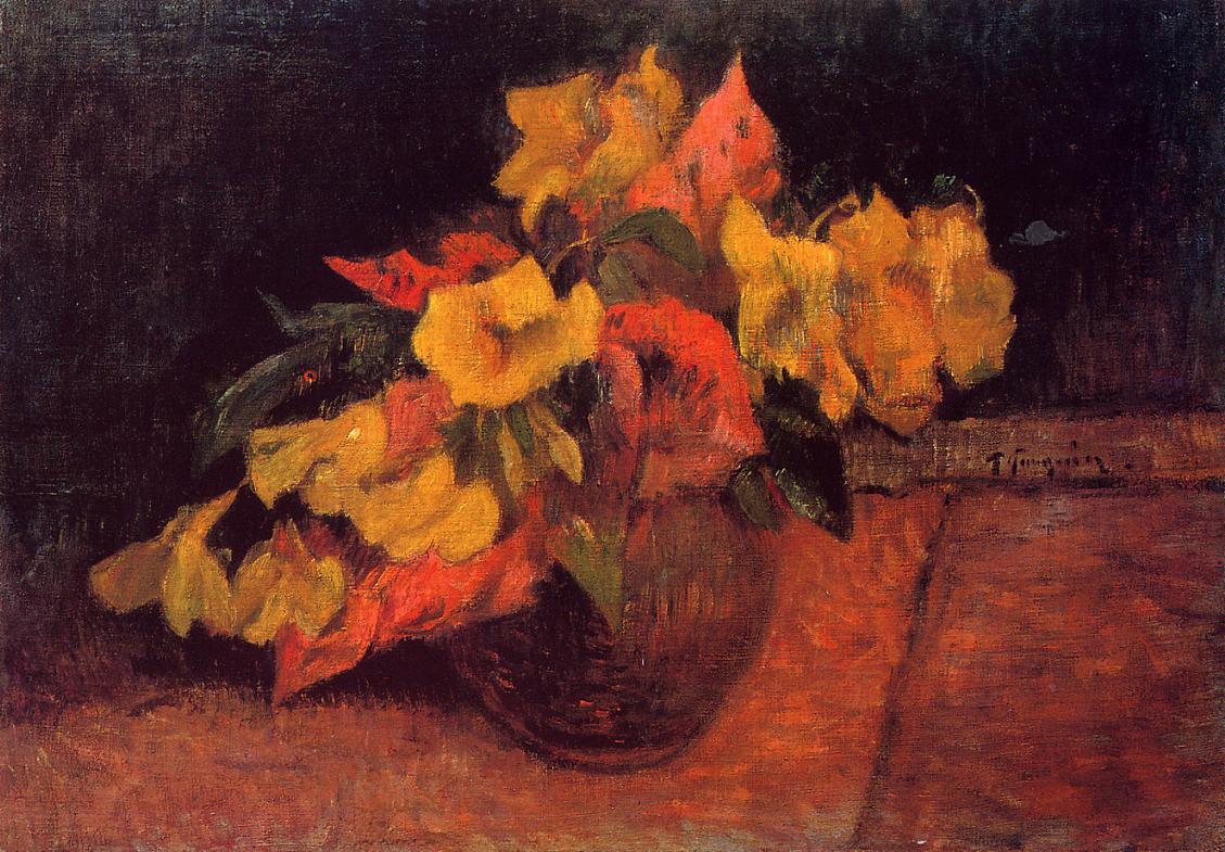 Evening Primroses in a Vase - Paul Gauguin Painting